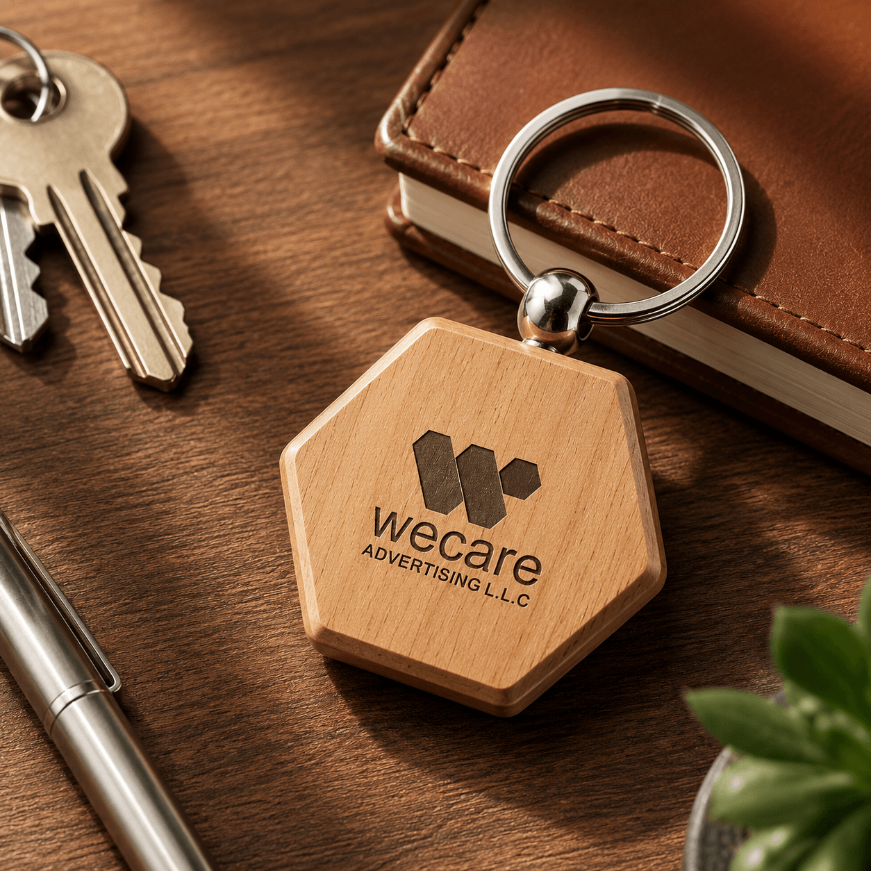 keychain-wooden