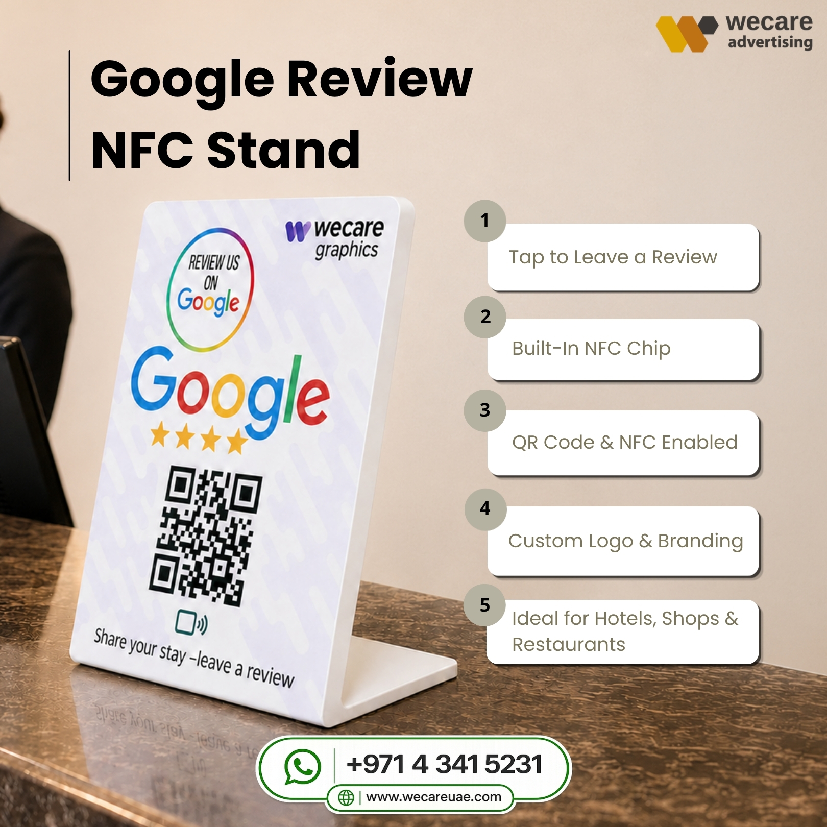 google-review-stand-specifications