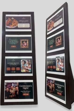 Custom Wooden Stand with Poster