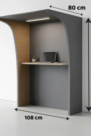 Focuspod Pro Compact Work Pod 108cm x 80cm x 200cm – Acoustic Workstation UAE