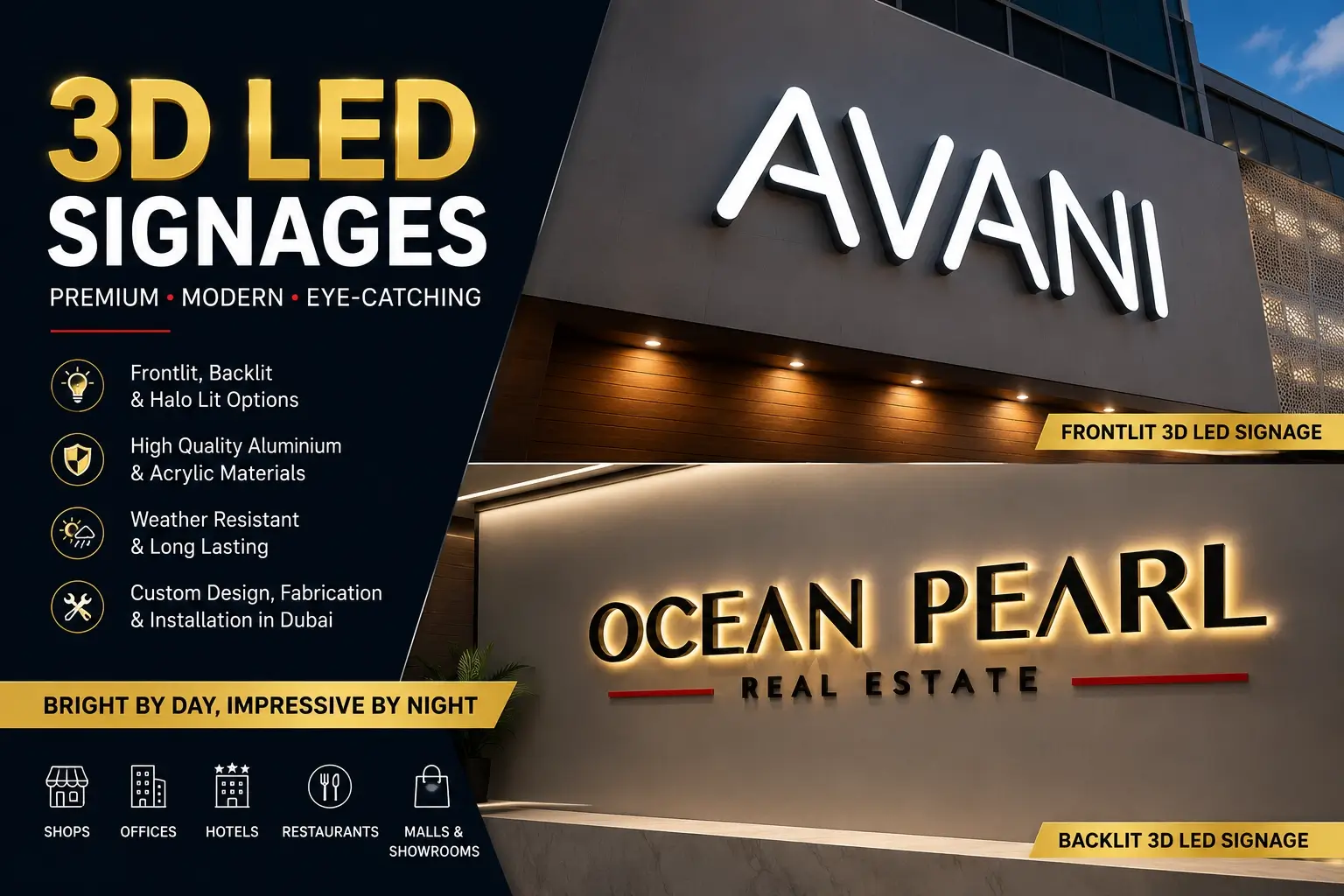 3D LED Signages