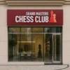 ACP cladding box signage in Dubai with 7cm channelium frontlit letters for chess club storefront