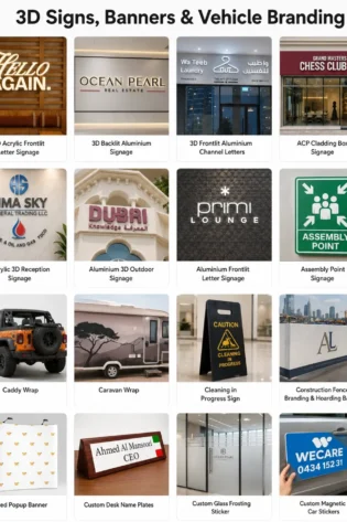 Signage Company Dubai | 3D Signs, Banners & Vehicle Branding