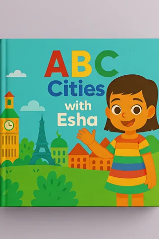 Personalized ABC Cities Book for Girls โ Custom Kids Alphabet & World Travel Learning Storybook with Photos