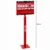 Freestanding 160 cm 5S Red Tag Station with five acrylic pockets and laminated tags
